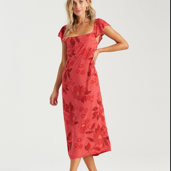 Billabong Dresses & Skirts - Billabong Making Waves Midi Dress Red NWT